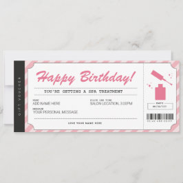 Manicure Pink Gift Voucher Certificate Kaart