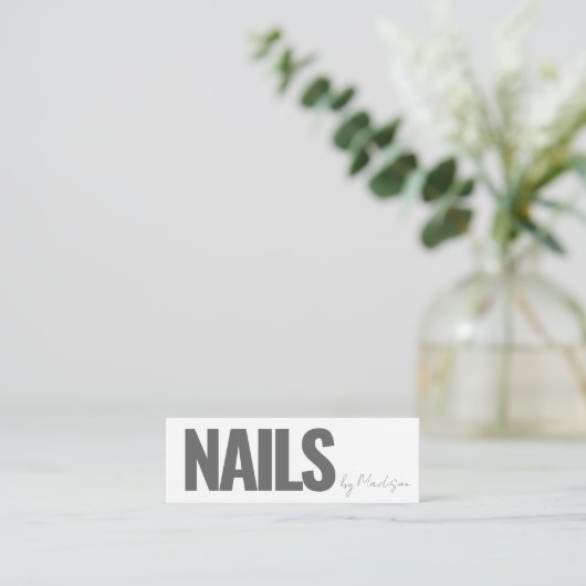 Manicure Professionele Salon Spa Nail Tech Mini Visitekaartje (Staand voorkant)