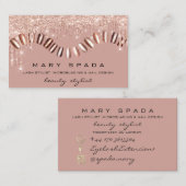 Manicure Roos Gold — Nails stylist maken Visitekaartje (Voorkant / Achterkant)