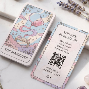 Manicure Roze Celestial QR Code Visitekaartje