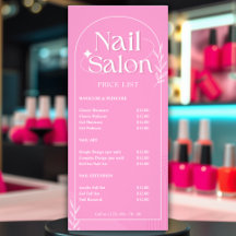 Manicure Roze Service Lijst Nagelstudio Prijslijst