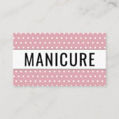 Manicure - Roze Stippen Visitekaartje (Voorkant)