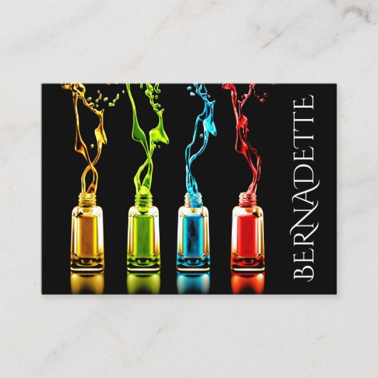 Manicure Salon - Nail Technicus - Nail Art Busin Visitekaartje (Voorkant)