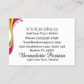 Manicure Salon - Nail Technicus - Nail Art Busin Visitekaartje (Achterkant)