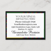 Manicure Salon - Nail Technicus - Nail Art Visitekaartje (Achterkant)