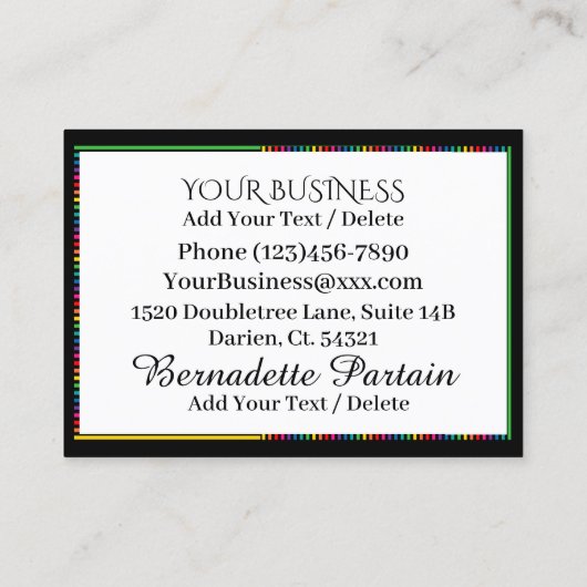 Manicure Salon - Nail Technicus - Nail Art Visitekaartje (Achterkant)