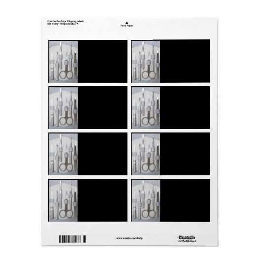 Manicure set etiket (Full Sheet)
