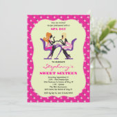 Manicure Spa Sweet Sixteen Uitnodiging (Staand voorkant)