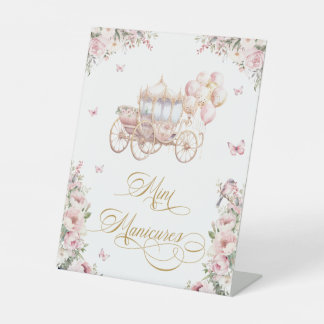 manicure station make-up prinses meisje reclamebord met voetstuk