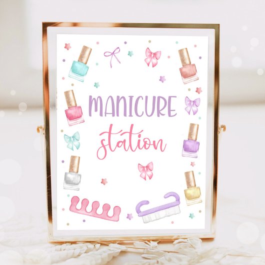 Manicure Station Mani-Pedi Feest Pedicure Spa Meis Poster