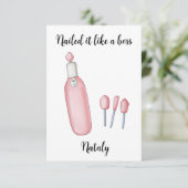 Manicure Tools Nailing Net als een baas Bedankkaart (Staand voorkant)