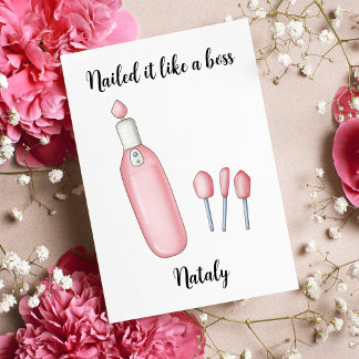 Manicure Tools Nailing Net als een baas Bedankkaart