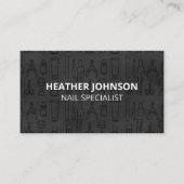 Manicure Tools Pattern Visitekaartje (Voorkant)