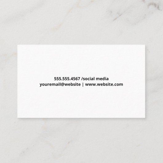 Manicure Tools | Waterverf tekeningen | artistiek Visitekaartje (Achterkant)