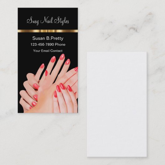 Manicure Visitekaartjes van Classy Beauty Nails (Voorkant / Achterkant)