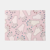 Manicured Hands Nail Studio Pink Pastel Patroon Deurmat (Voorkant)