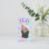 Manicurist Artist Nail Art Studio Stylish Opal Visitekaartje (Staand voorkant)