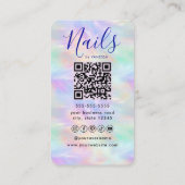 Manicurist Artist Nail Art Studio Stylish Opal Visitekaartje (Achterkant)