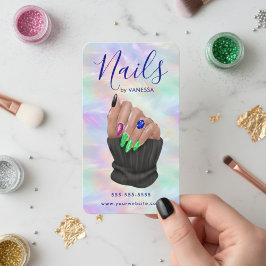 Manicurist Artist Nail Art Studio Stylish Opal Visitekaartje
