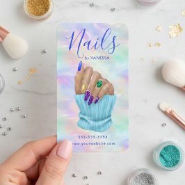 Manicurist Artist Nail Art Studio Stylish Opal Visitekaartje