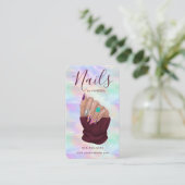 Manicurist Artist Nail Art Studio Stylish Opal Visitekaartje (Staand voorkant)