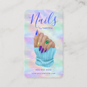Manicurist Artist Nail Art Studio Stylish Opal Visitekaartje (Voorkant)
