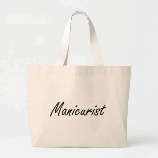 Manicurist Artistisch baanontwerp Grote Tote Bag (Voorkant)