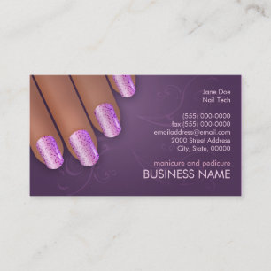 Manicurist Biz & Appointkaart in donkere huid Afsprakenkaartje