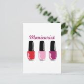 Manicurist Briefkaart (Staand voorkant)