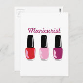 Manicurist Briefkaart (Voorkant / Achterkant)