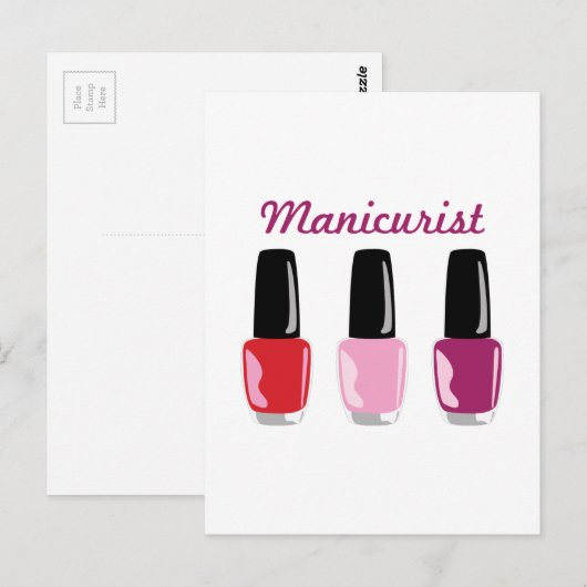Manicurist Briefkaart (Voorkant / Achterkant)