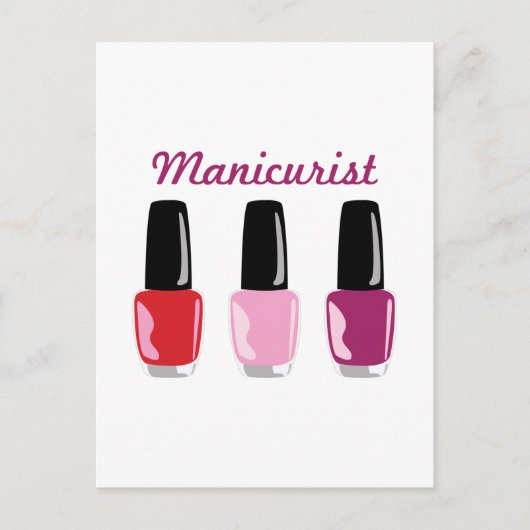 Manicurist Briefkaart (Voorkant)