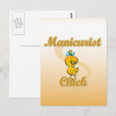 Manicurist Chick Briefkaart (Voorkant / Achterkant)