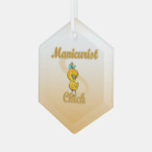 Manicurist Chick Glas Ornament (Voorkant links)