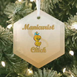 Manicurist Chick Glas Ornament