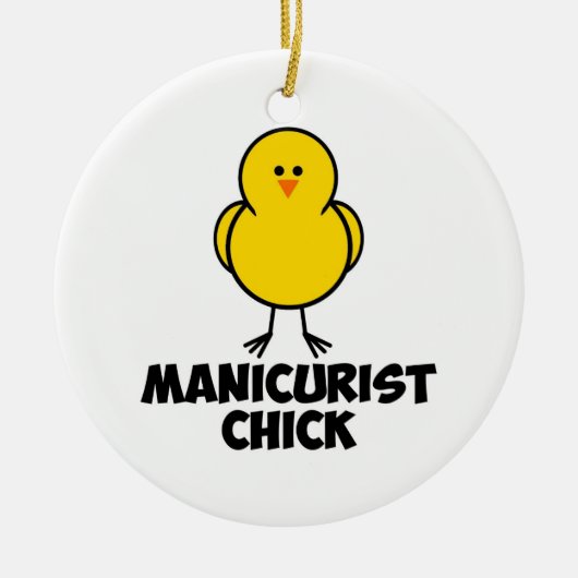 Manicurist Chick Keramisch Ornament (Voorkant)