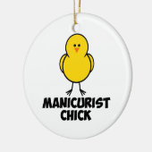 Manicurist Chick Keramisch Ornament (Links)