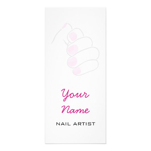 Manicurist en Nail-technicus Reclamekaart (Achterkant)