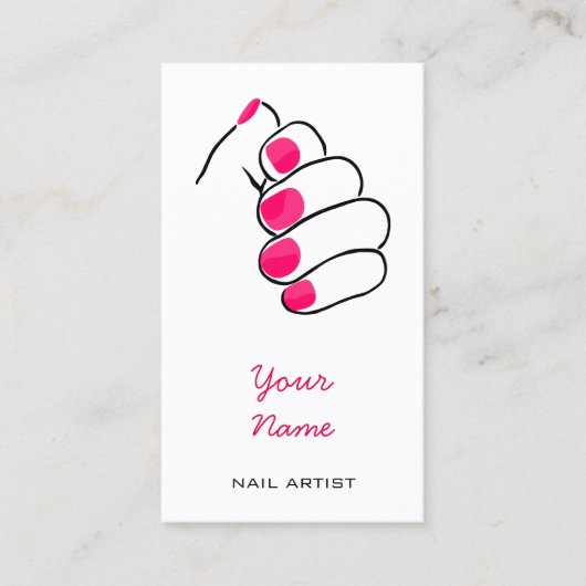 Manicurist en Nail-technicus Visitekaartjes (Voorkant)
