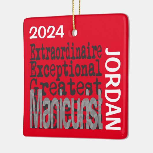 Manicurist Extraordinaire CUSTOM Keramisch Ornament (Links)