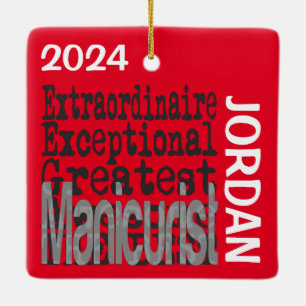 Manicurist Extraordinaire CUSTOM Keramisch Ornament
