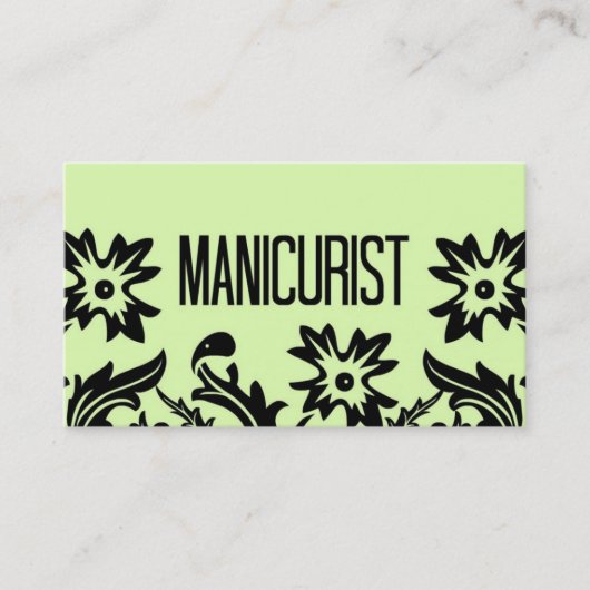 Manicurist Flower Visitekaartje (Voorkant)