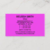 Manicurist Hot Pink Damask Visitekaartje (Achterkant)