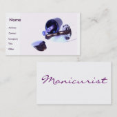 Manicurist in diep Paars Visitekaartje (Voorkant / Achterkant)