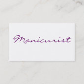 Manicurist in diep Paars Visitekaartje (Achterkant)