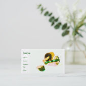 Manicurist in Green & Gold Visitekaartje (Staand voorkant)