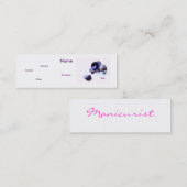 Manicurist in het Paars Mini Visitekaartje (Voorkant / Achterkant)