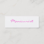 Manicurist in het Paars Mini Visitekaartje (Achterkant)