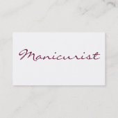 Manicurist in roze visitekaartje (Achterkant)