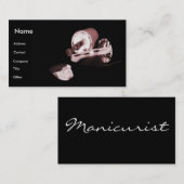 Manicurist in zwart-wit I Visitekaartje (Voorkant / Achterkant)